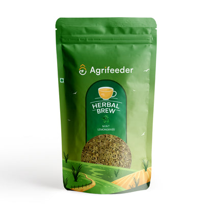 Agrifeeder Lemongrass herbal Tea-Mint Flavour, Immunity Booster, Tea Bag, 50grm Pouch