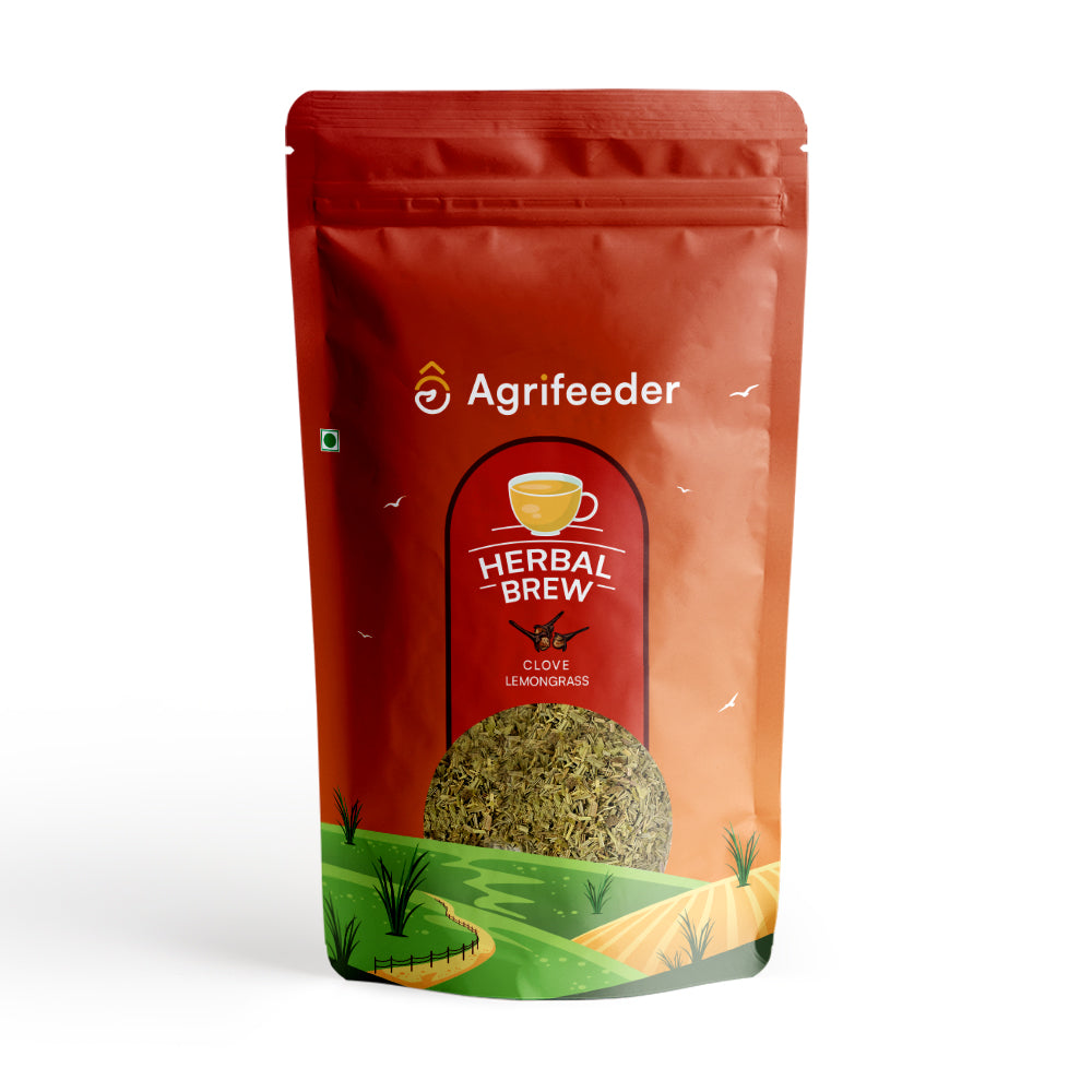 Agrifeeder Lemongrass herbal Tea-Clove Flavour, Immunity Booster, Tea Bag, 50grm  Pouch