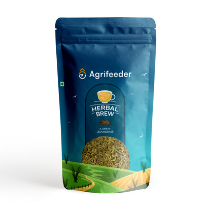 Agrifeeder Lemongrass herbal Tea-Ajwain Flavour, Immunity Booster, Tea Bag, 50grm Pouch